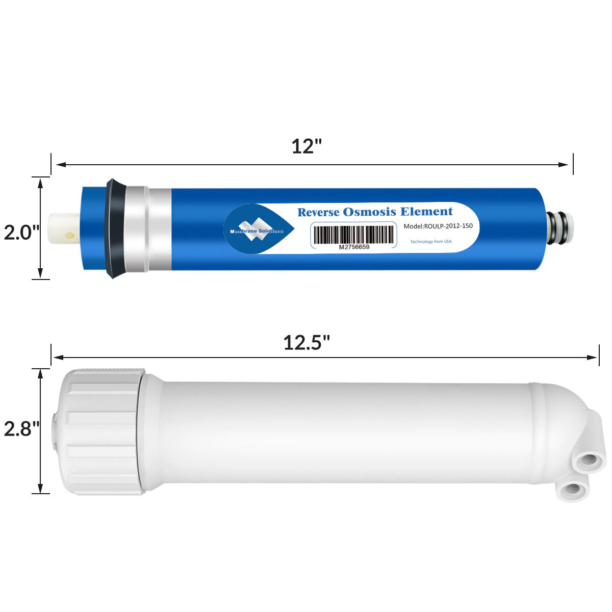 150 GPD RO Membrane Maple Syrup Reverse Osmosis System Water Filter Housing Kit