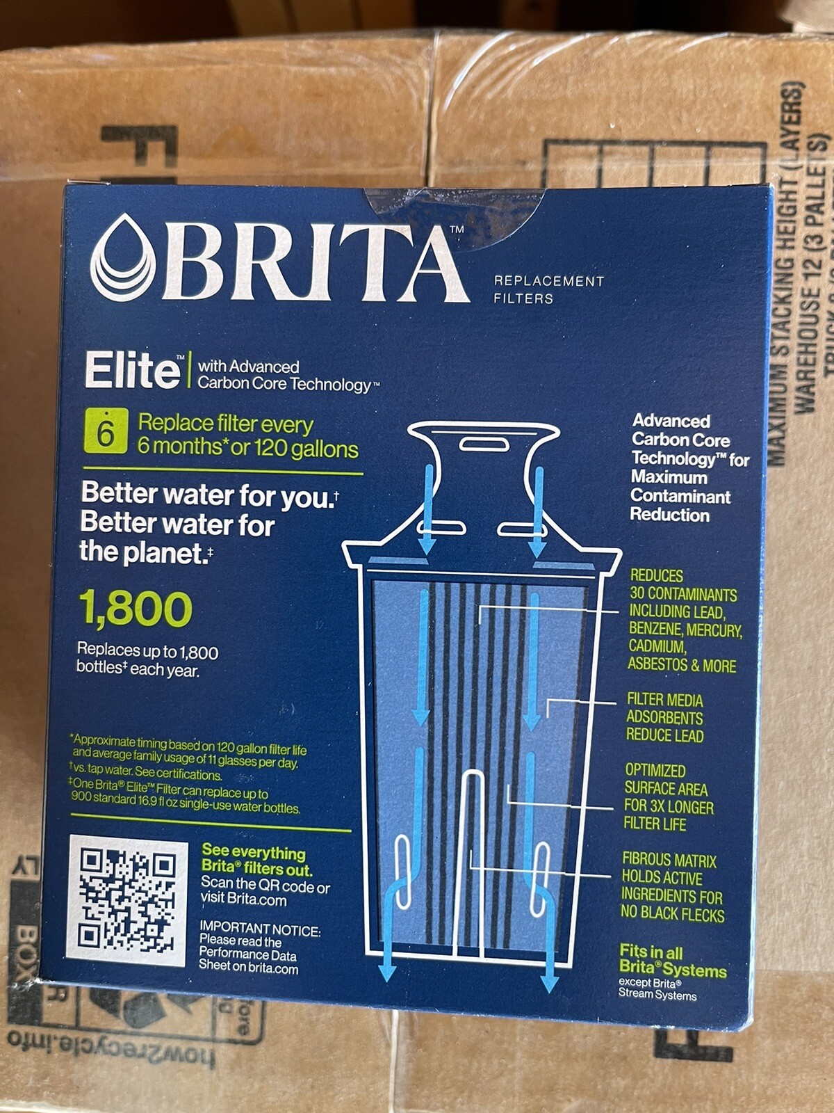 Brita Longlast Replacement Filters for Pitchers Dispensers – 2 Count