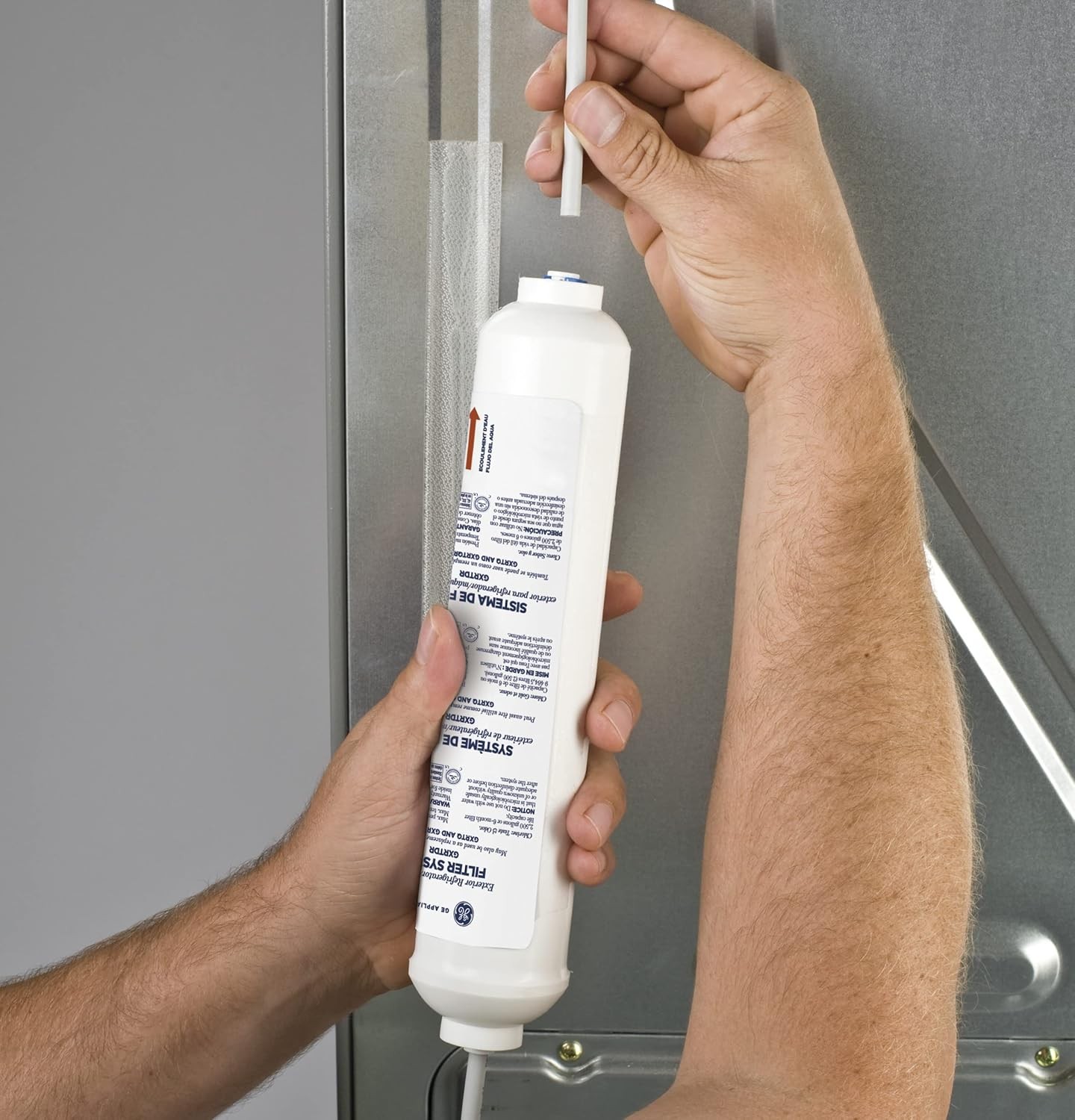 NEW 1-PACK GE GXRTDR Exterior Refrigerator/Icemaker Filtration System, White