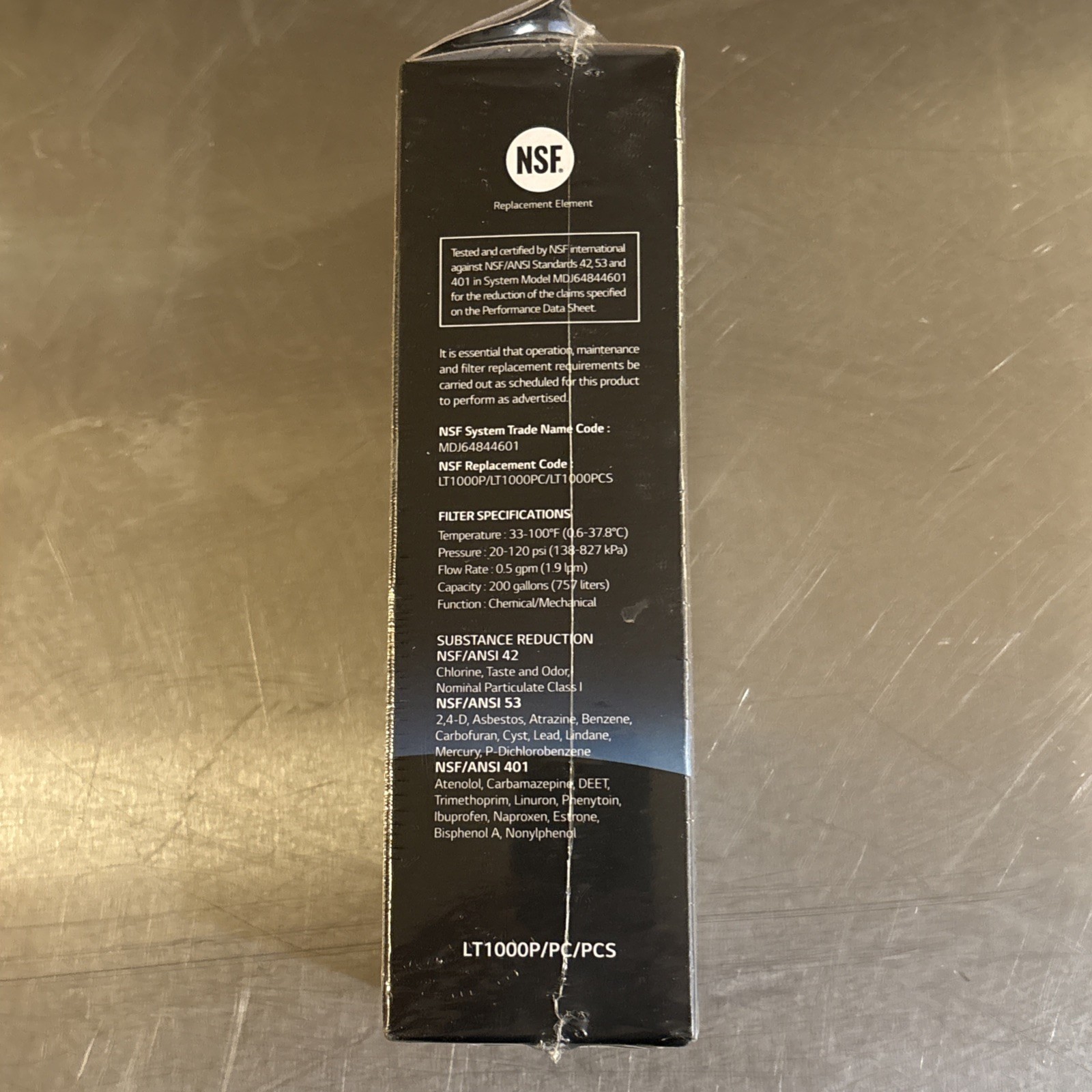 Genuine OEM LG Water Ice Filter Replacement Cartridge LT1000P/PC/PCS NEW Sealed