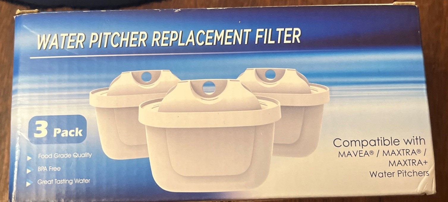 Three Pack Replacement Filters Compatible W/Mavea 1001122 Maxtra Pitchers NIB