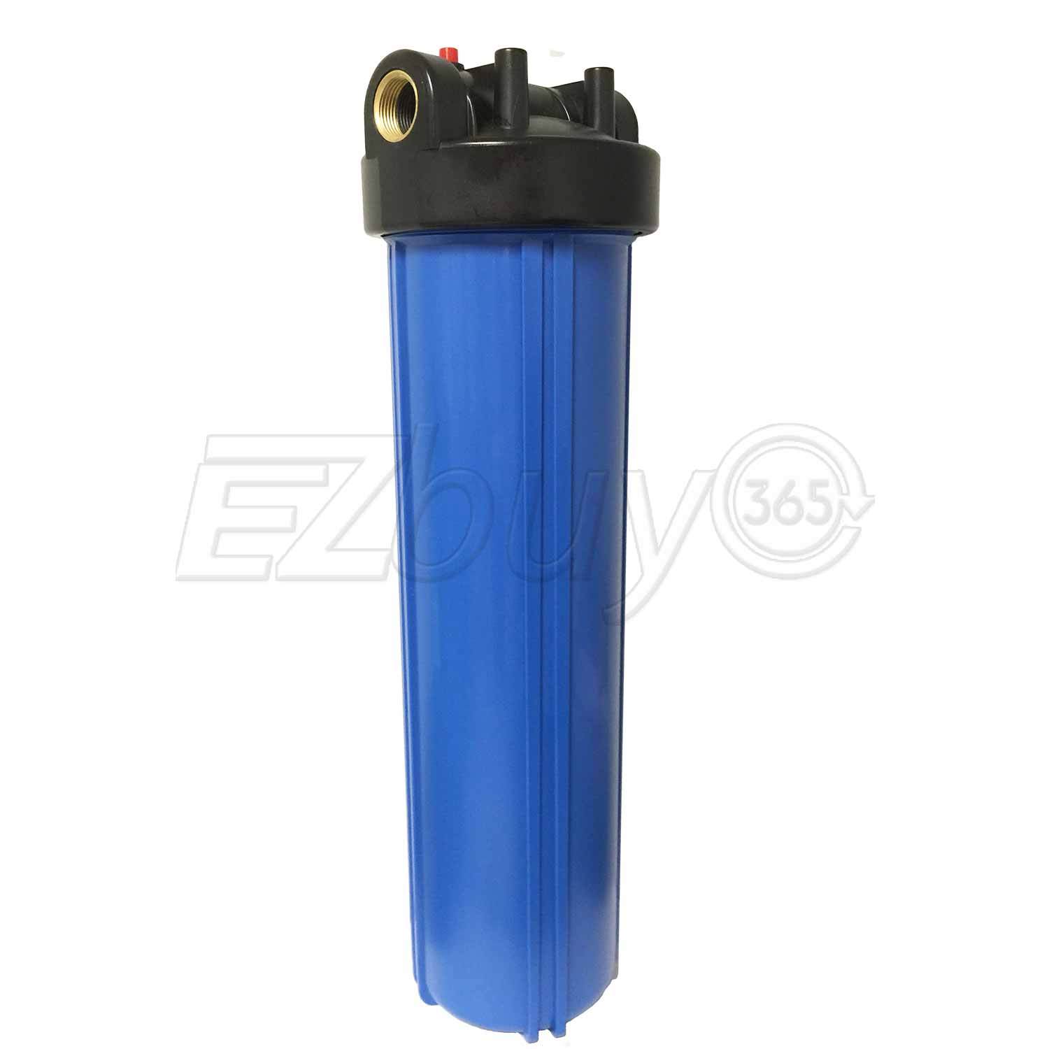 20″ Big Blue Housing for Whole House Water Filtration System, 1” Brass Port