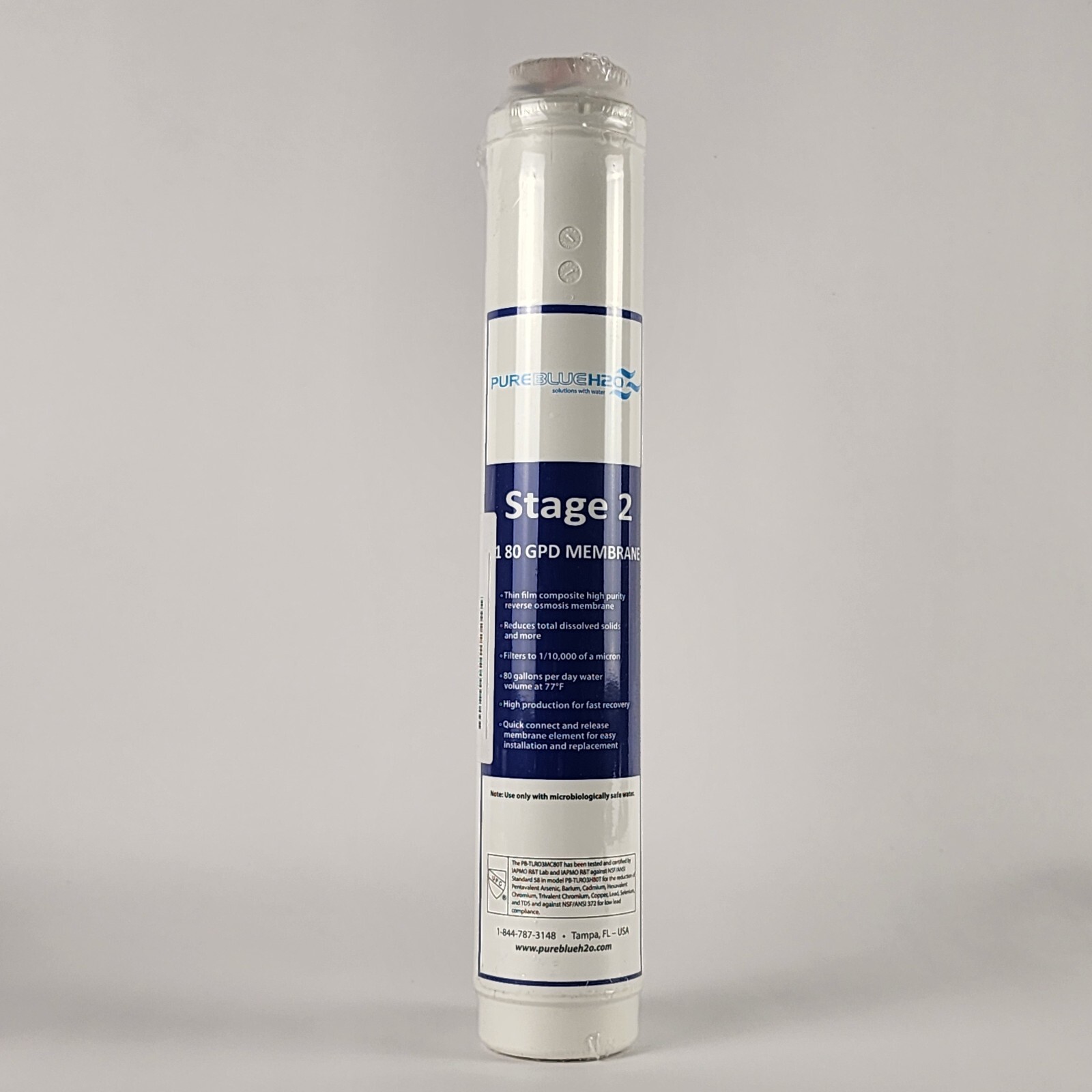 Pure Blue 3-Stage Ultra 80 GPD RO Membrane Filter Stage 2 OEM Replacement