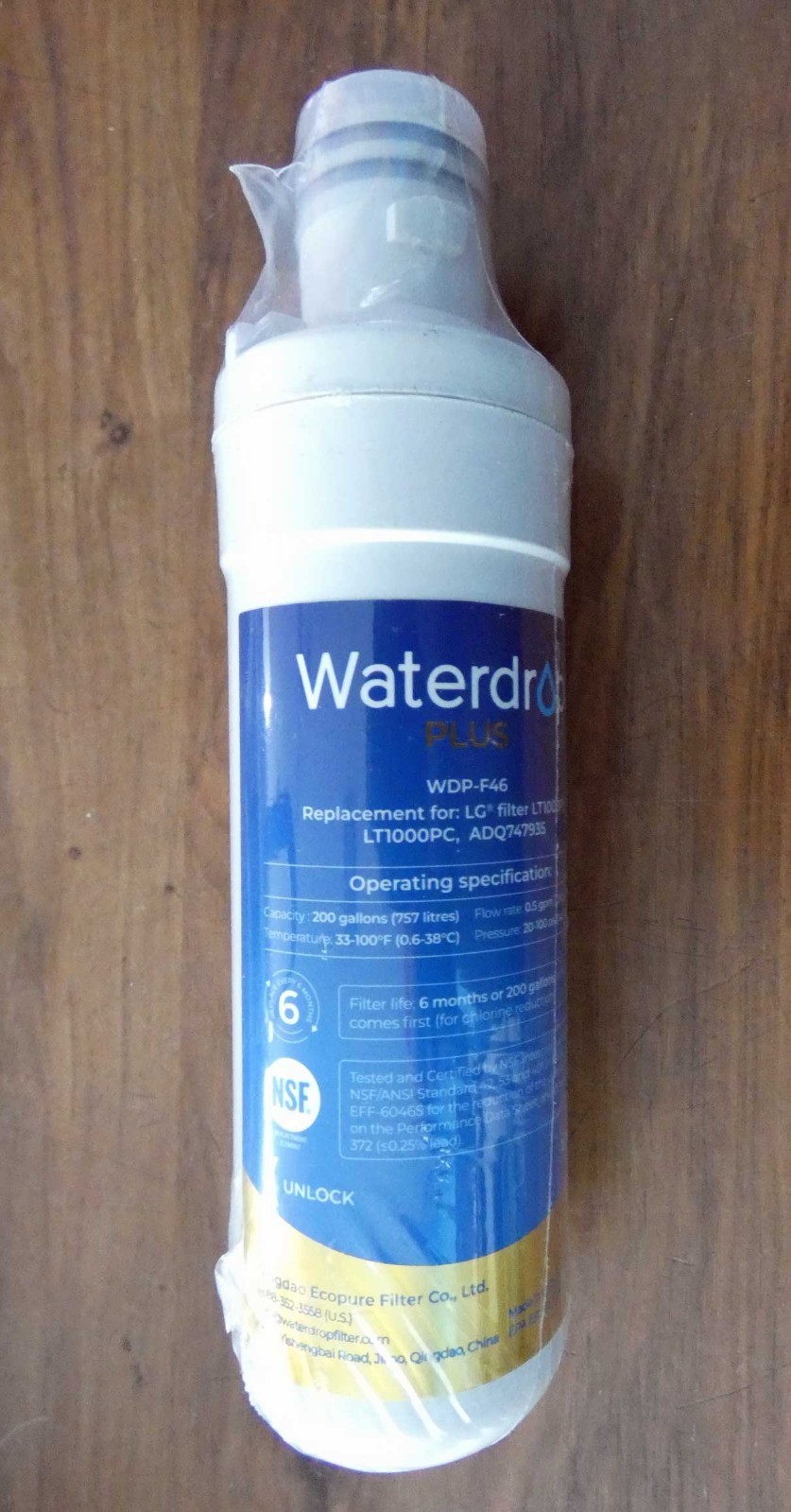 Waterdrop Plus WDP-F46 Refrigerator Water Filter For Select LG Kenmore Free Ship