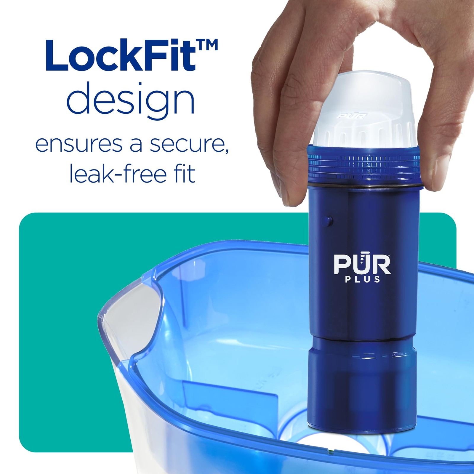 PUR Plus Lead Reducing Water Pitcher and Dispenser 1 Count (Pack of 1), Blue