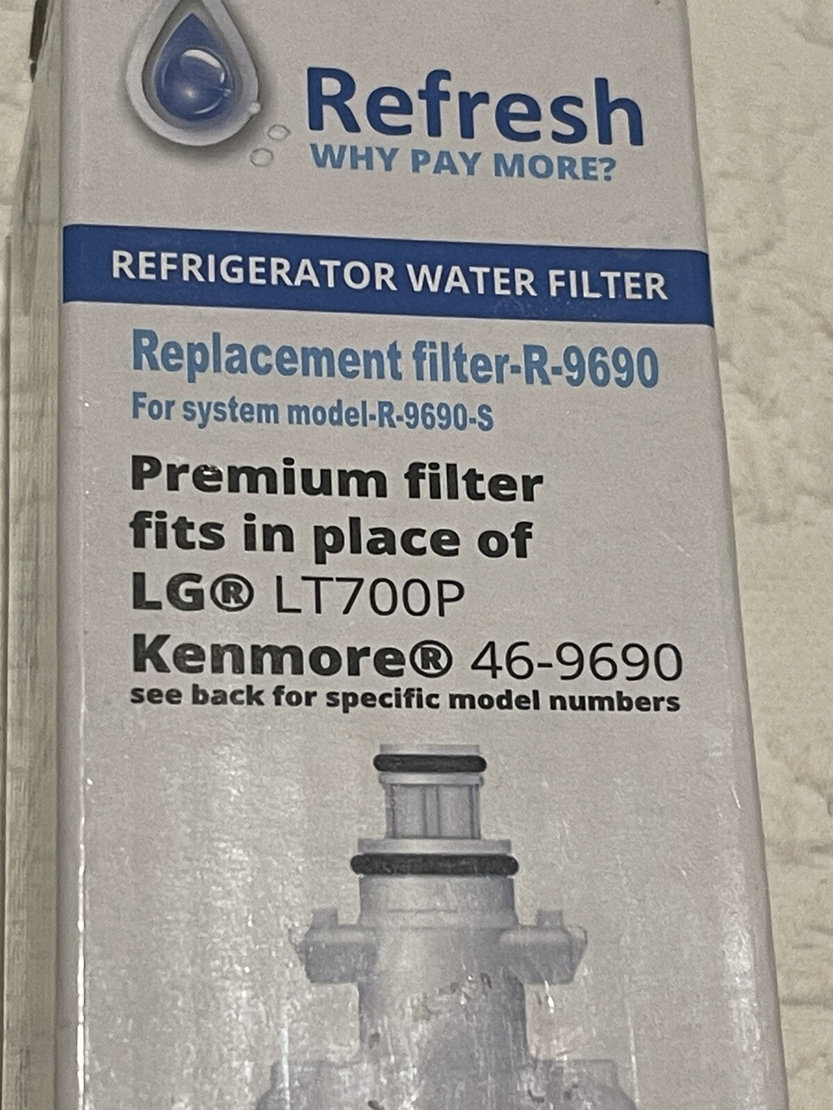 Refresh Sealed Filter In Open Box Compatible With LG And Kenmore