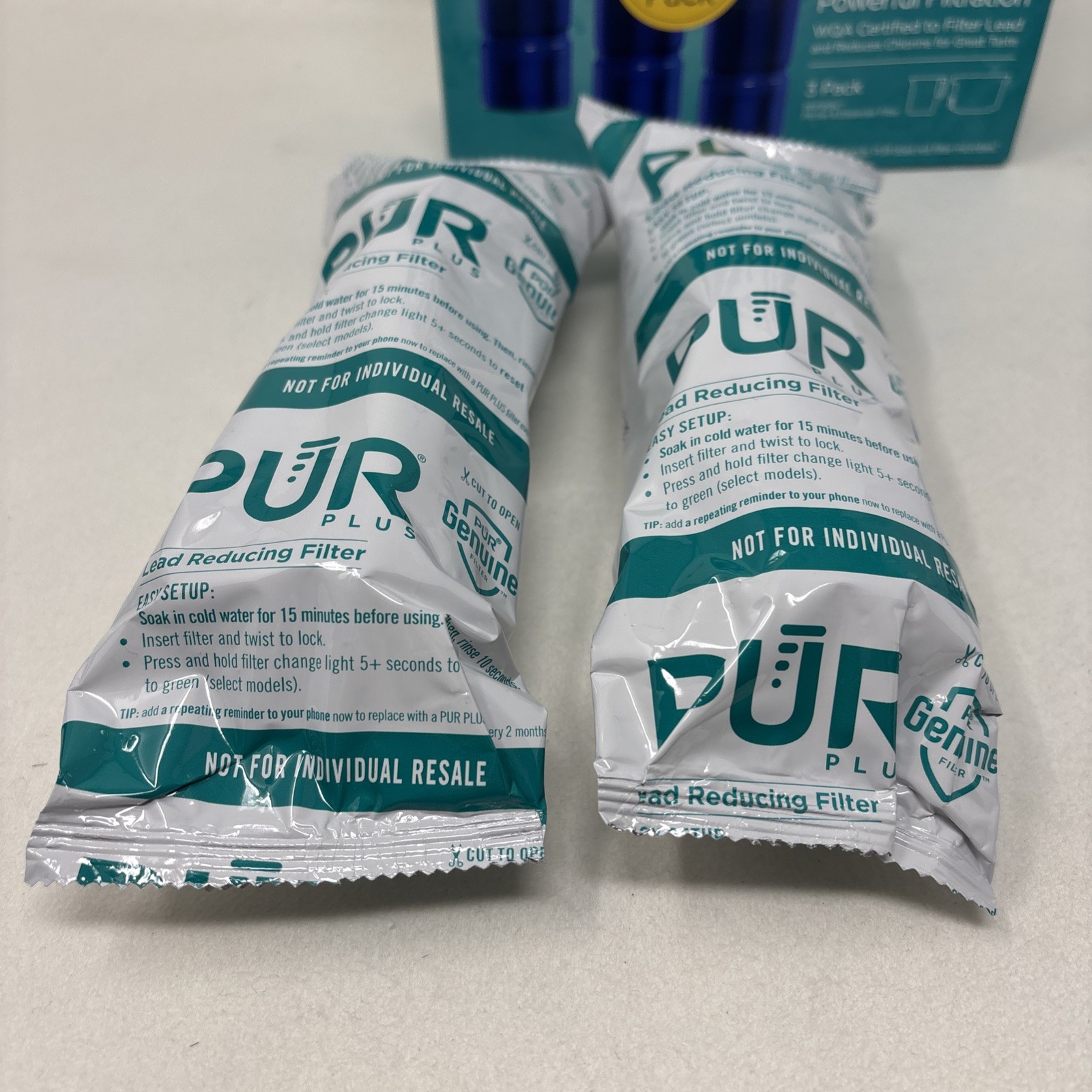 PUR PLUS 2 Count Water Filter Pitcher Replacement NSF Certified Lead Reduction