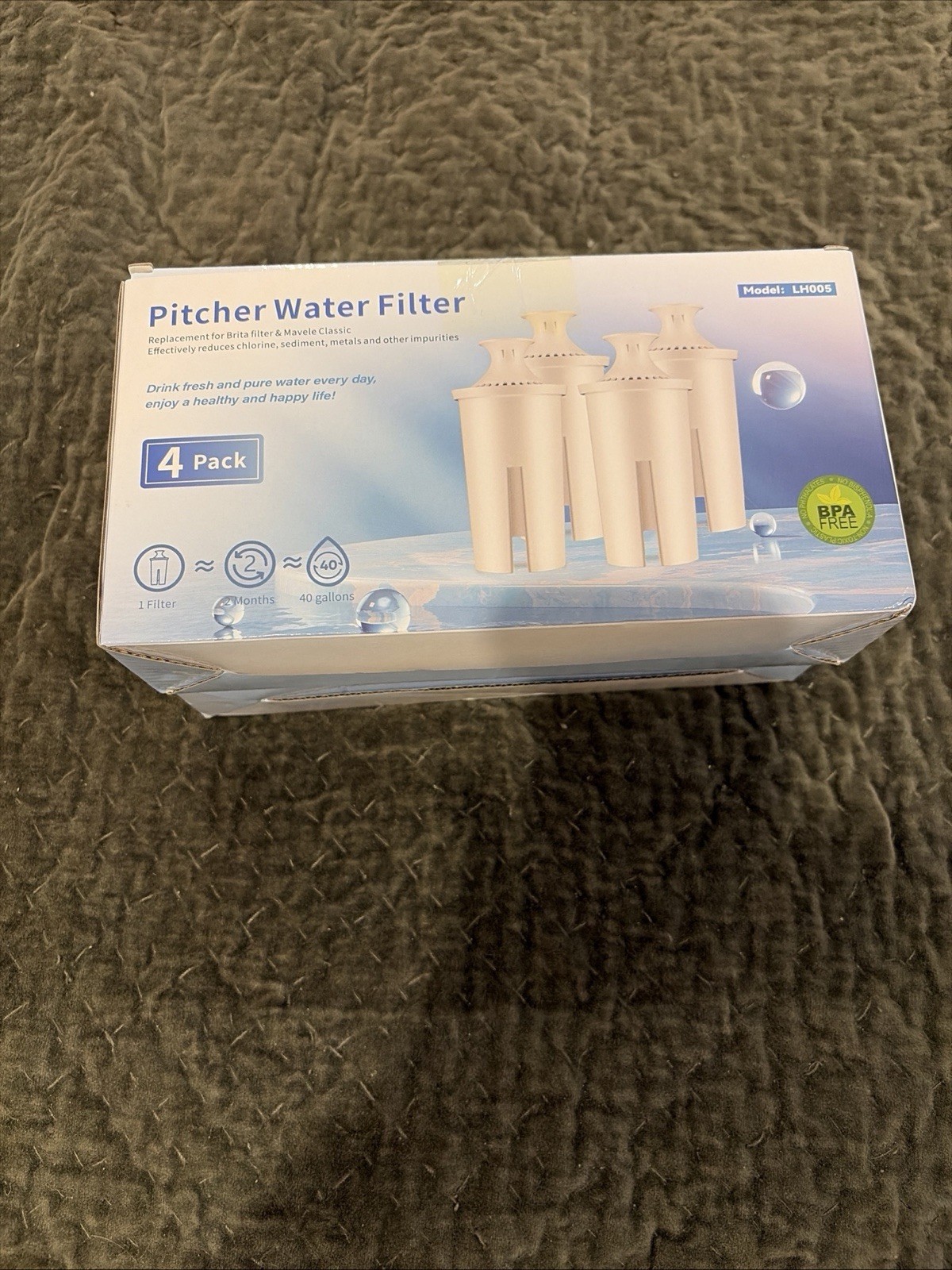 Unbranded Pitcher Water Filters LH-005 New 4 Pack Lot of 2