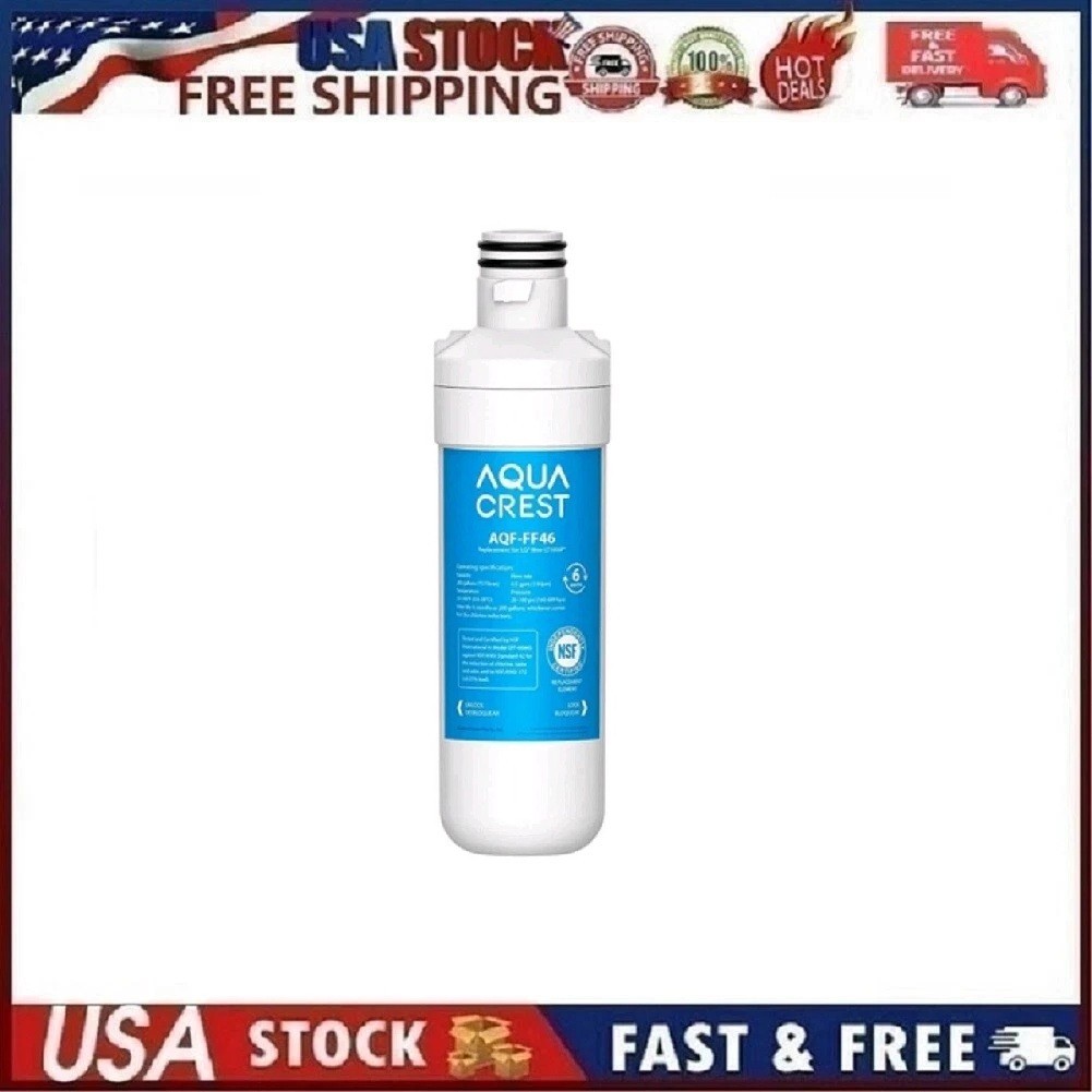 AQUA CREST AQF-FF46 LT1000PC ADQ747935 Refrigerator Water Filter Replacement