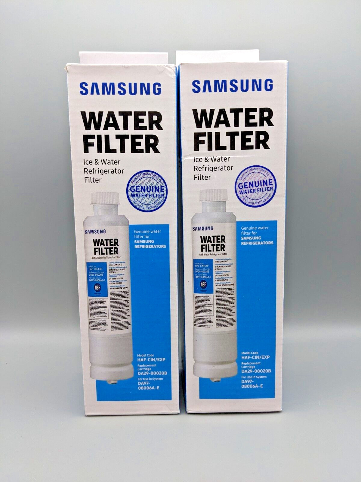 Samsung Refrigerator Water Filter Replacement HAF-CIN/EXP 2 Pack DA29-00020B