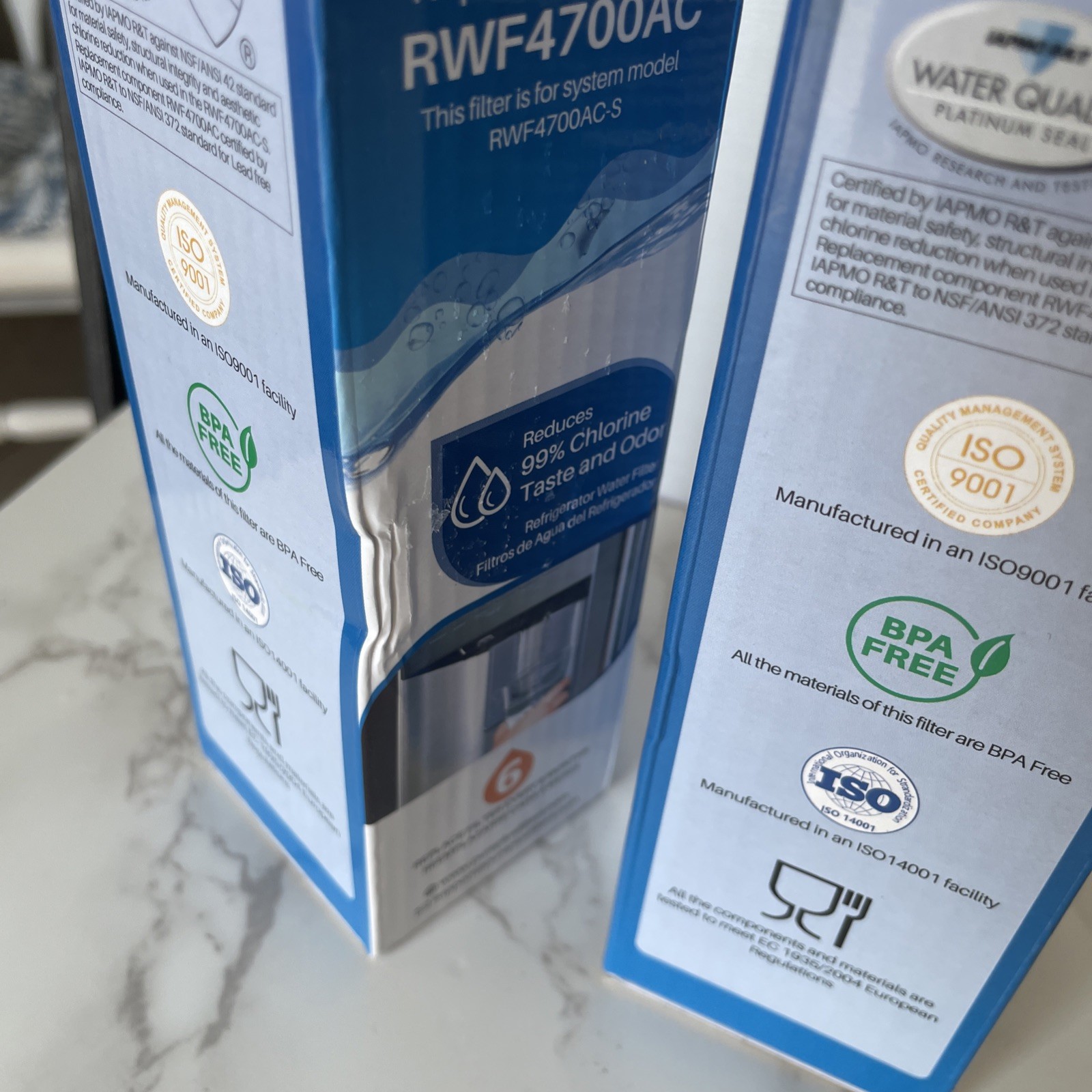 2 NEW Water Filters Refrigerator Pureplus RWF4700AC for model RWF4700AC-S