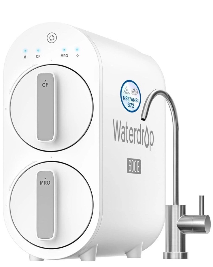 Waterdrop G2P600 Reverse Osmosis System, 600 GPD, 7 Stage Tankless Water Filter