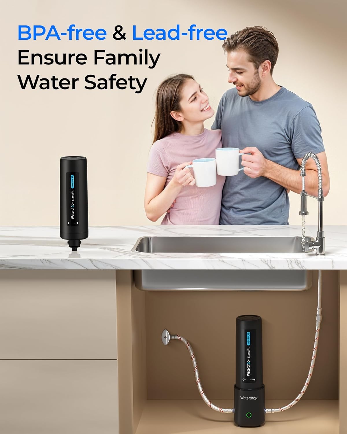 Waterdrop FUL12 Under Sink Water Filter Replacement for 10UA/B PRO/UL12A/B