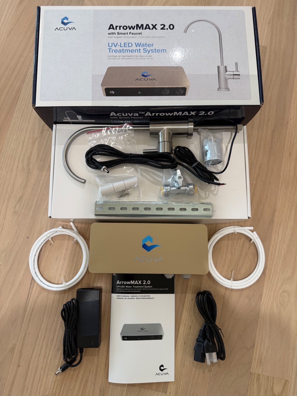 NEW Acuva ArrowMax 2.0 Dual-stage Microbial Under Sink Water Filtration System..