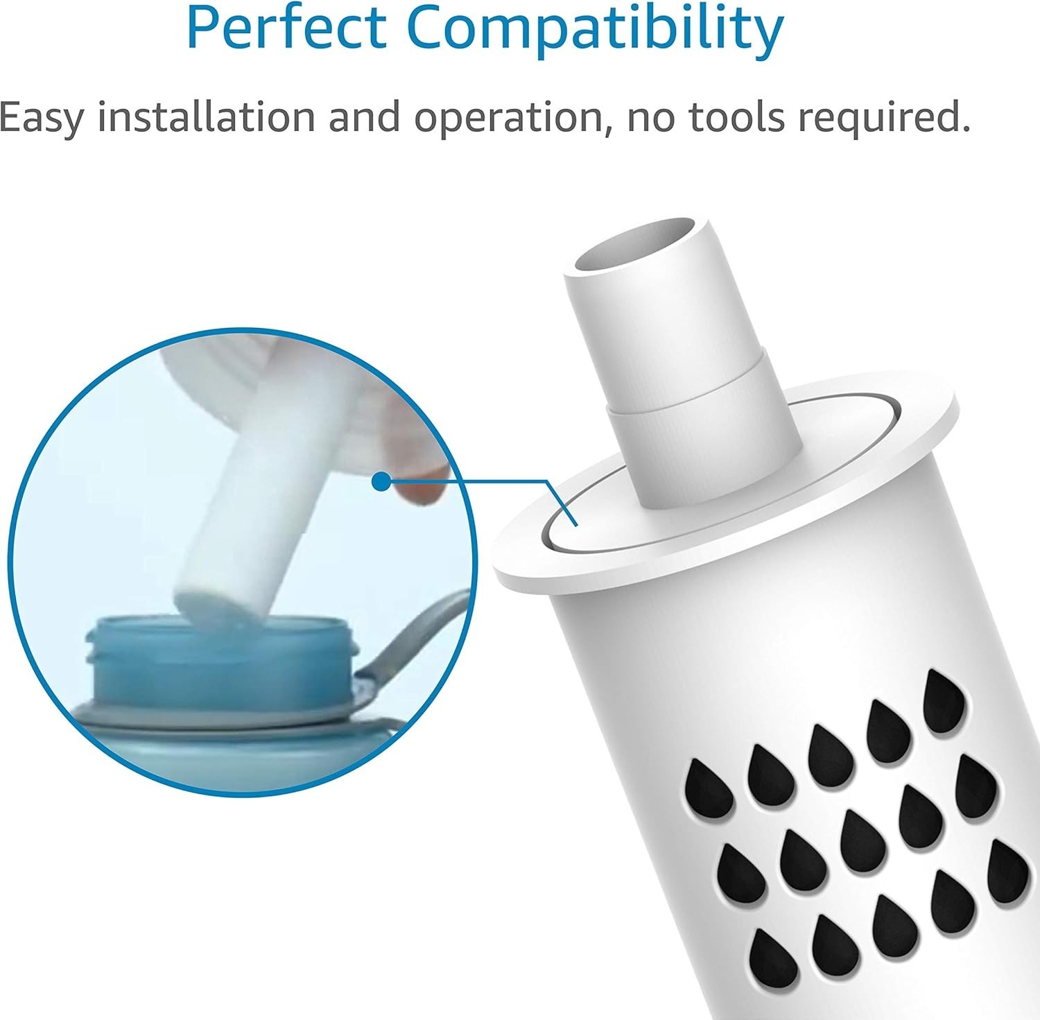 AQUA CREST BB02 Bottle Water Filter, Replacement for Brita®, 2 Count