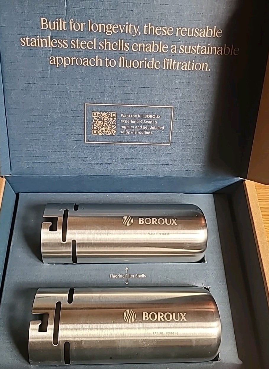 Boroux Filter Shells Stainless Steel BX-F-SH-2 Fluoride- Berkey- New In Box