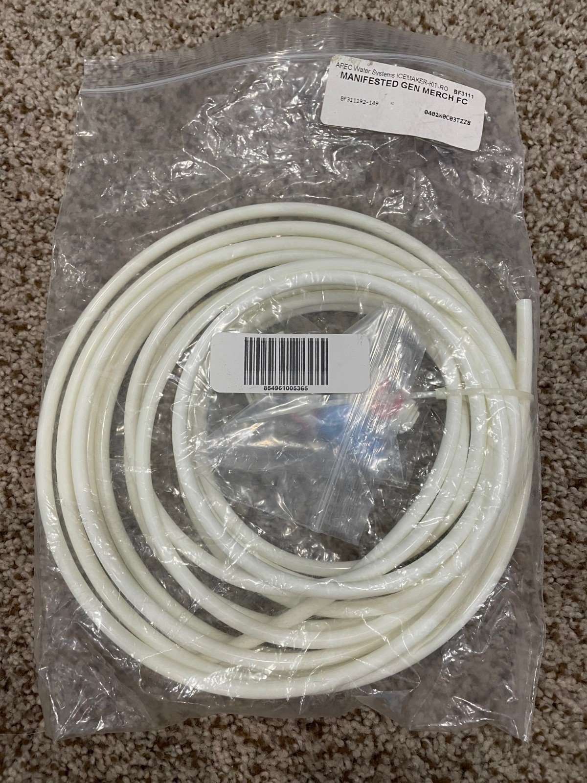 APEC Water Systems ICEMAKER-KIT-RO-1-4 Ice Maker Installation Kit, NEW, BF3111