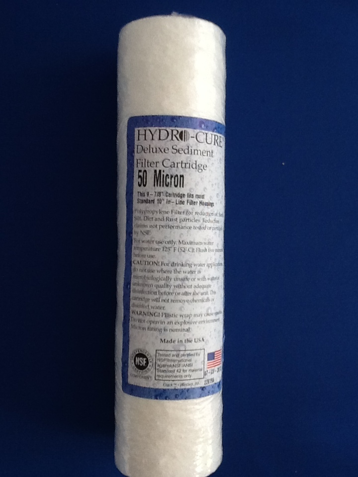 HYDRO CURE DELUXE 50 MICRON 10″x2.5″ SEDIMENT FILTER – 6 FILTERS