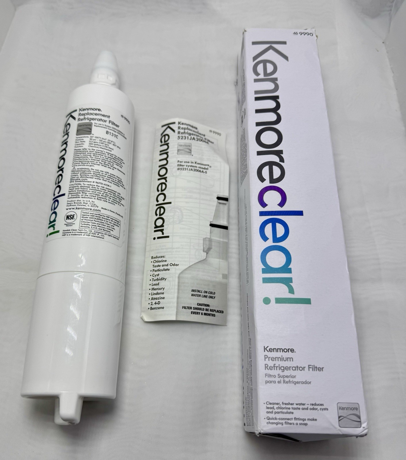 New -Kenmore 46-9990 Refrigerator Water Filtration Cartridge