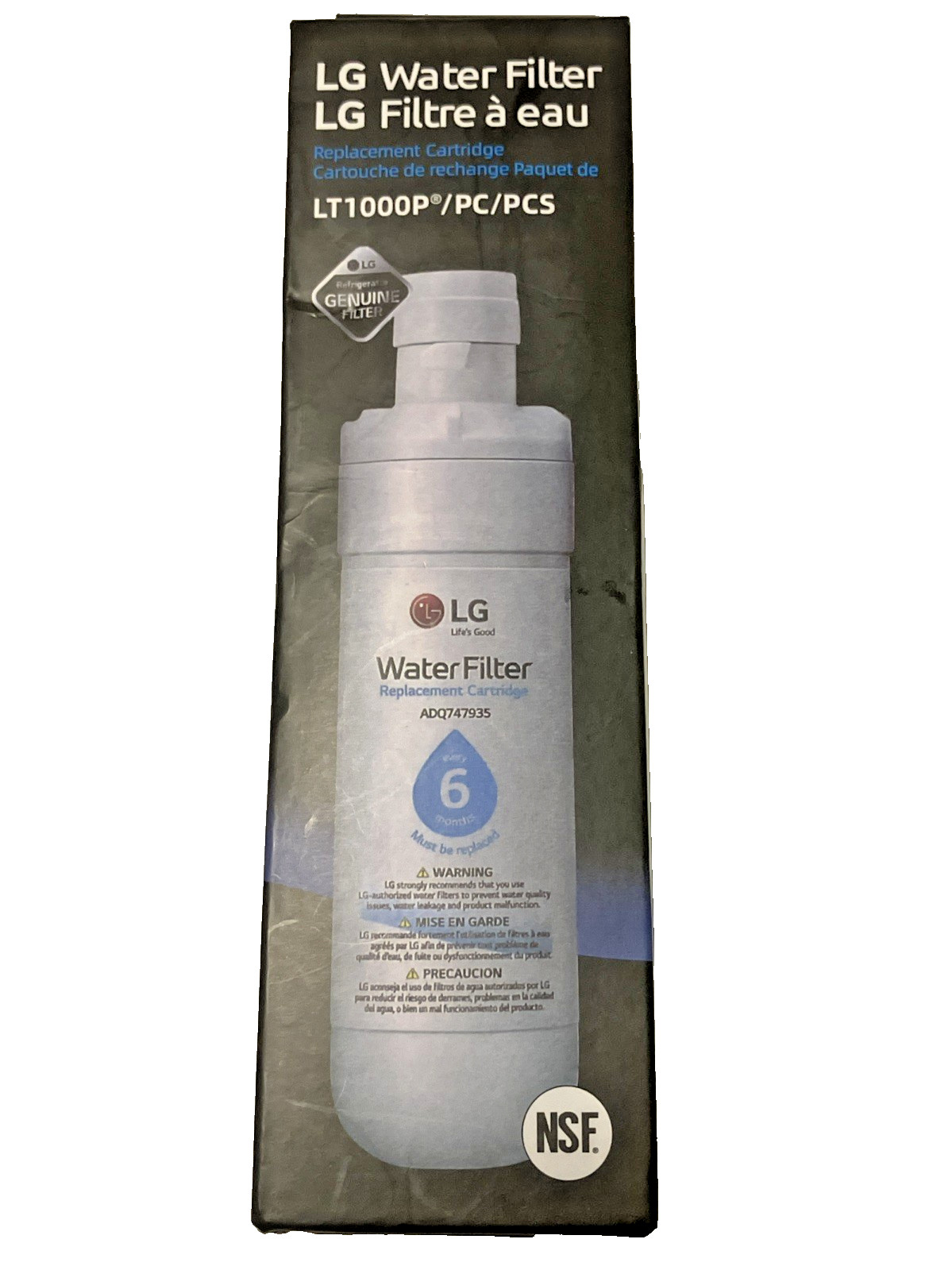 Genuine OEM LG Water Ice Filter Replacement Cartridge LT1000P/PC/PCS NEW Sealed
