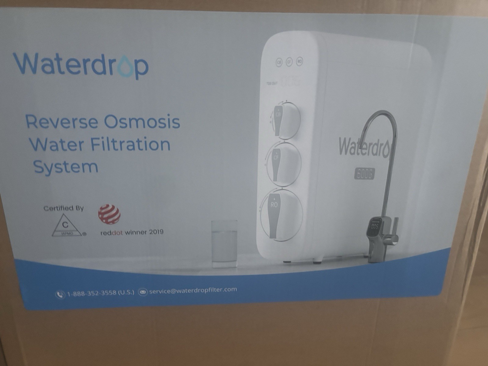 Waterdrop G2P600 Reverse Osmosis System, 600 GPD Reverse Osmosis Water Filter