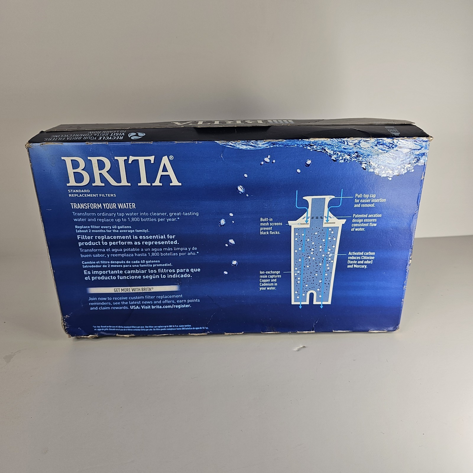 Brita Water Filter for Pitchers 4 Count New Sealed Box Fast Free Shipping!