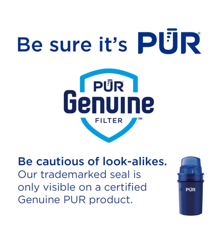 PUR 30 Cup Water Filtration Dispenser DS1800Z Blue White 1 Filter