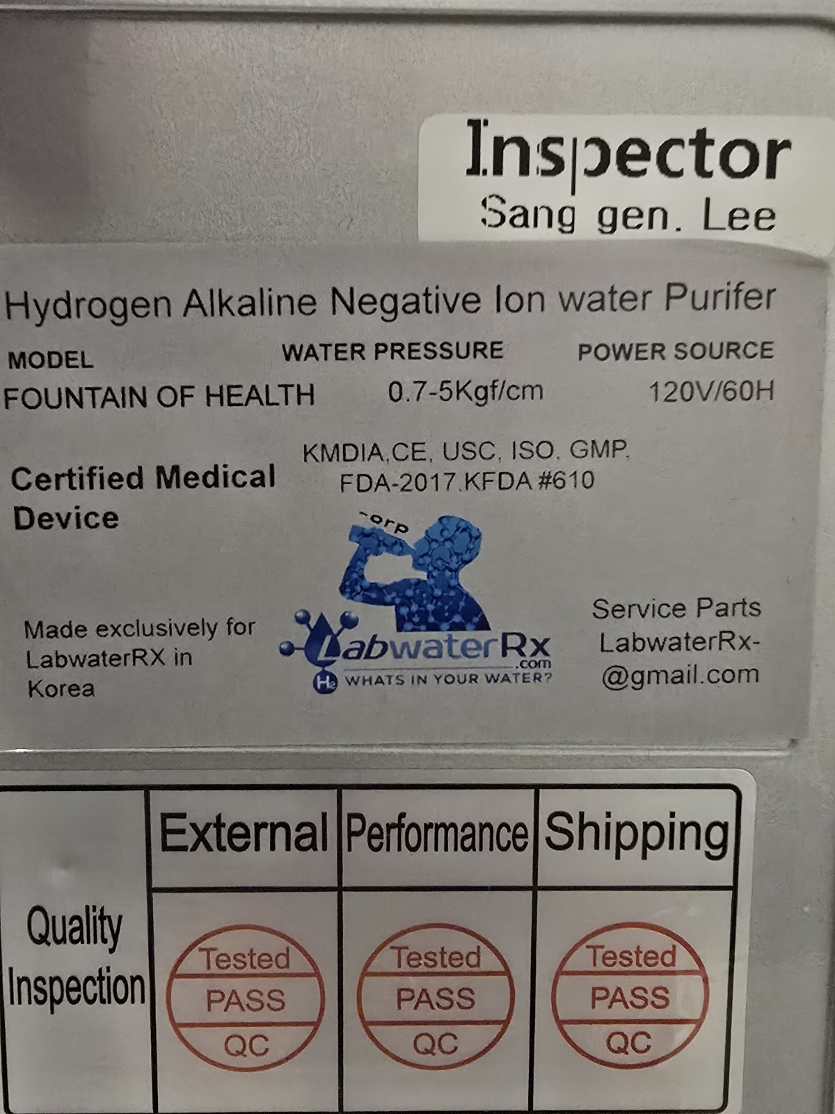 Hydrogen alkaline negative ion water purifier