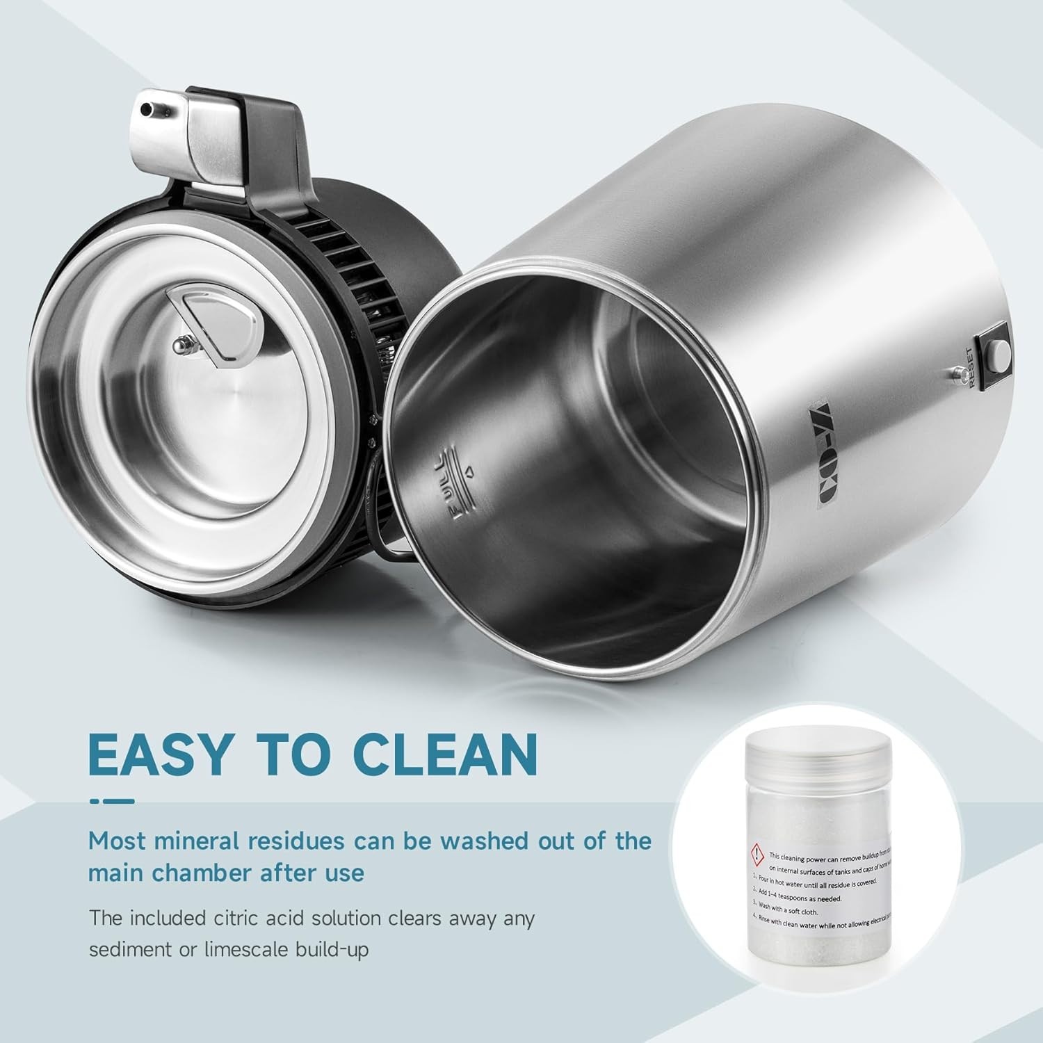 Water Filter Black & Stainless Countertop H2O Distiller Machine Home & Business