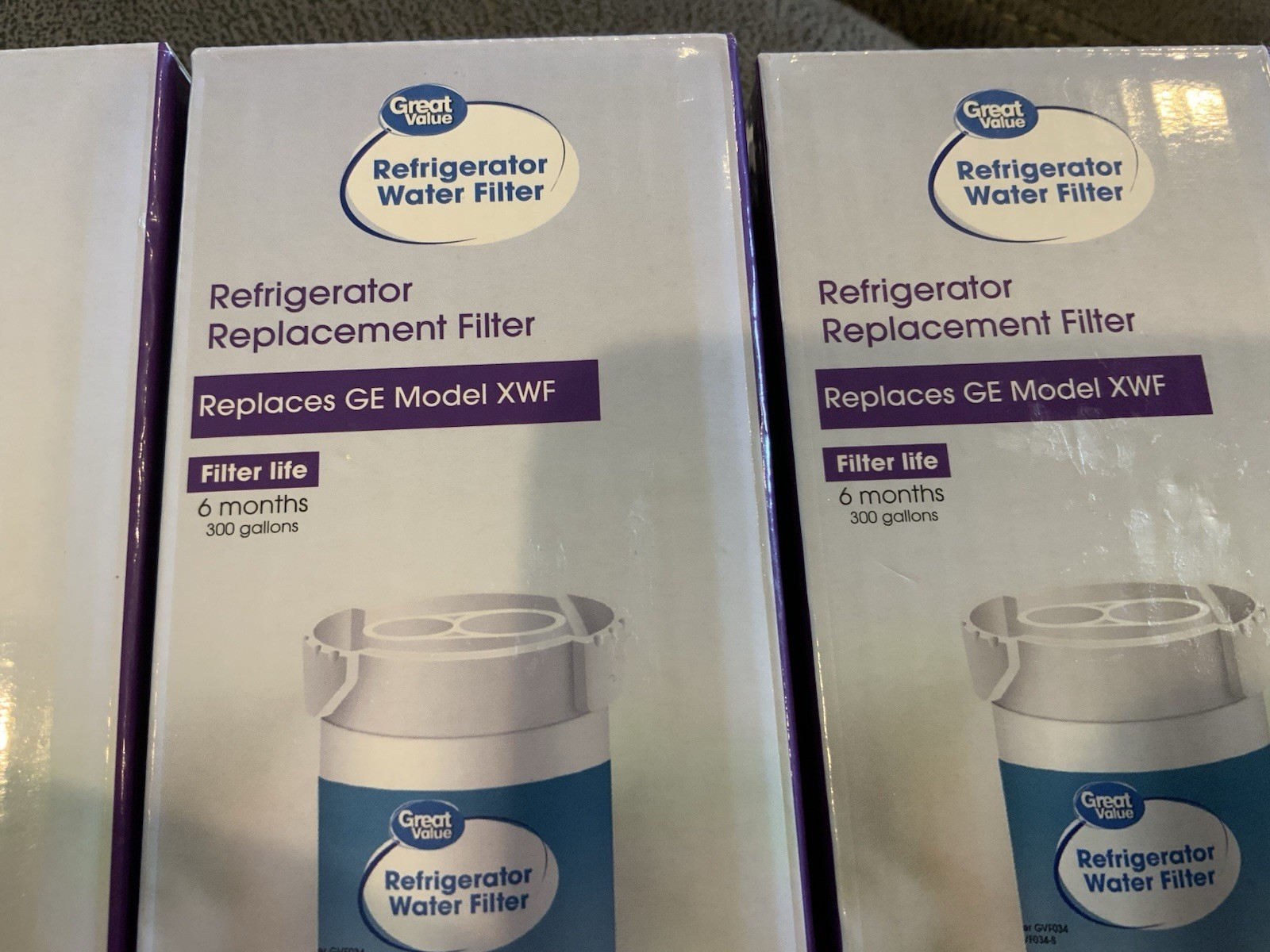 Refrigerator Replacement Water Filter Replaces GE Model XWF Filter Life 6 Months