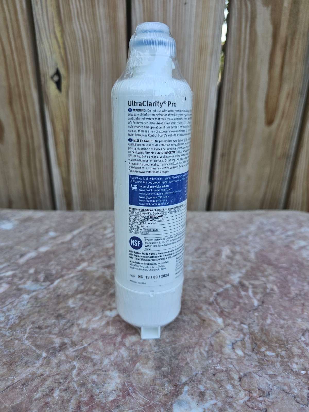 Bosch 11032531 Genuine OEM Refrigerator Water Filter Cartridge