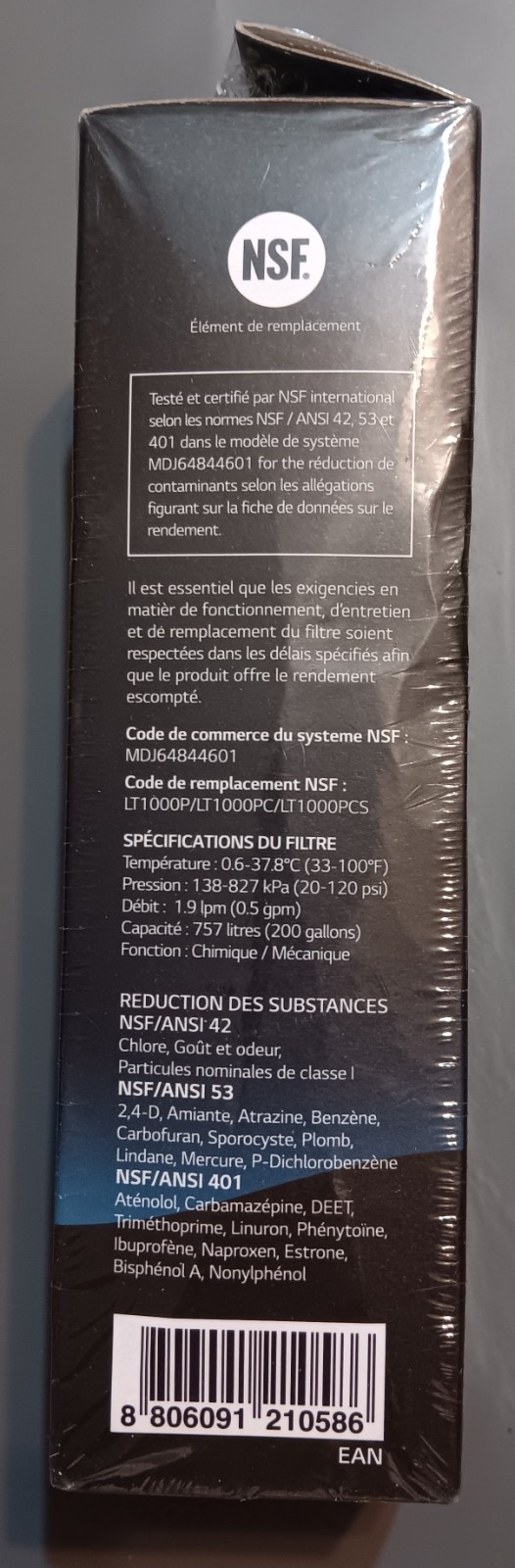 LG Water Filter Cartridge LT1000P Replacement for LG Water FiIter