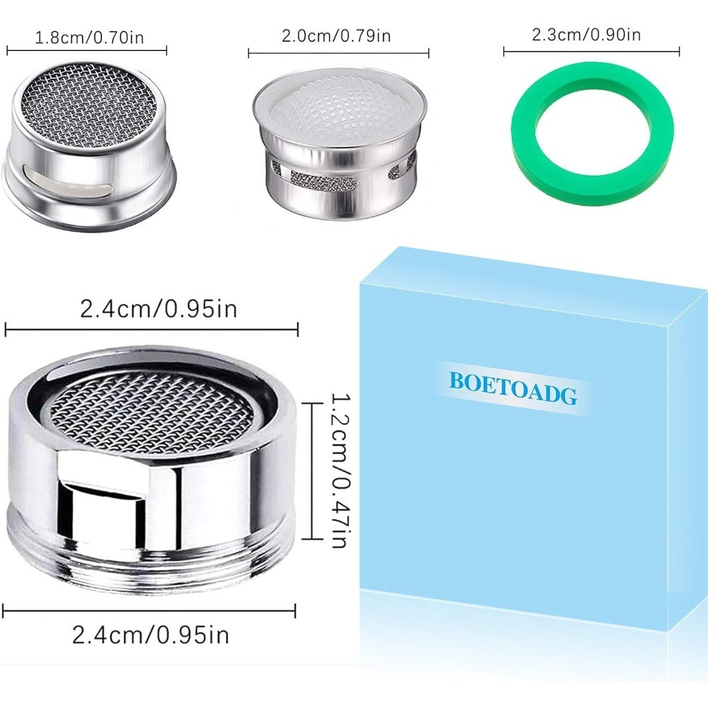 4PCS Faucet Aerator, 2 Packs of Aerator Replacement Parts, With Brass