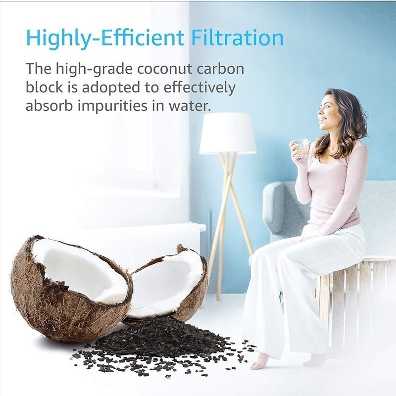 NSF Certified Water Filter Lead-Free Coconut Carbon Compatible W/ GE Models New