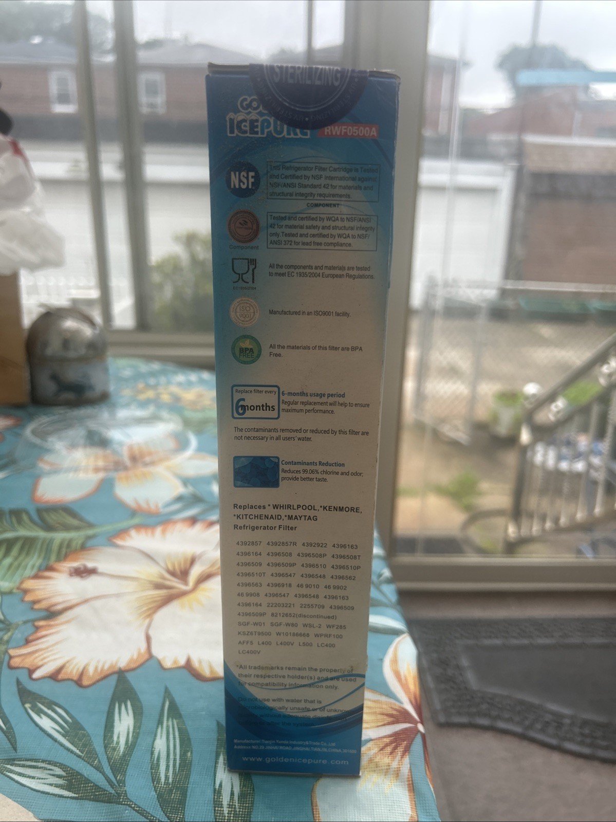 3 Golden Ice Pure Filters, Replacement For Whirlpool-Kenmore, Model RWF0500A