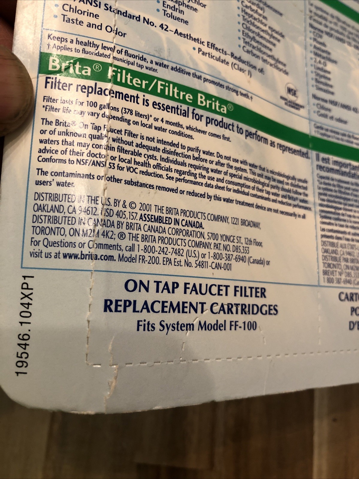 Brita On-Tap Faucet Water Filter Replacements, Chrome, 2 Count FF-100 & OPFF-100