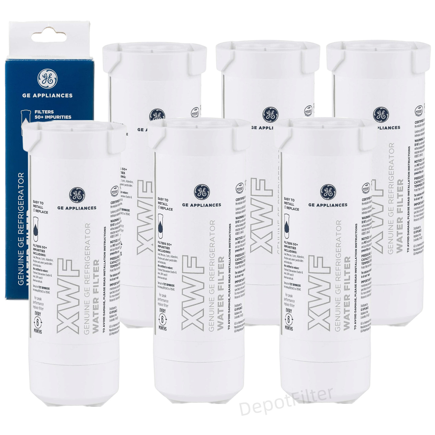 6Pack GE XWF Replacement XWF Appliances Refrigerator Water Filter New applicable