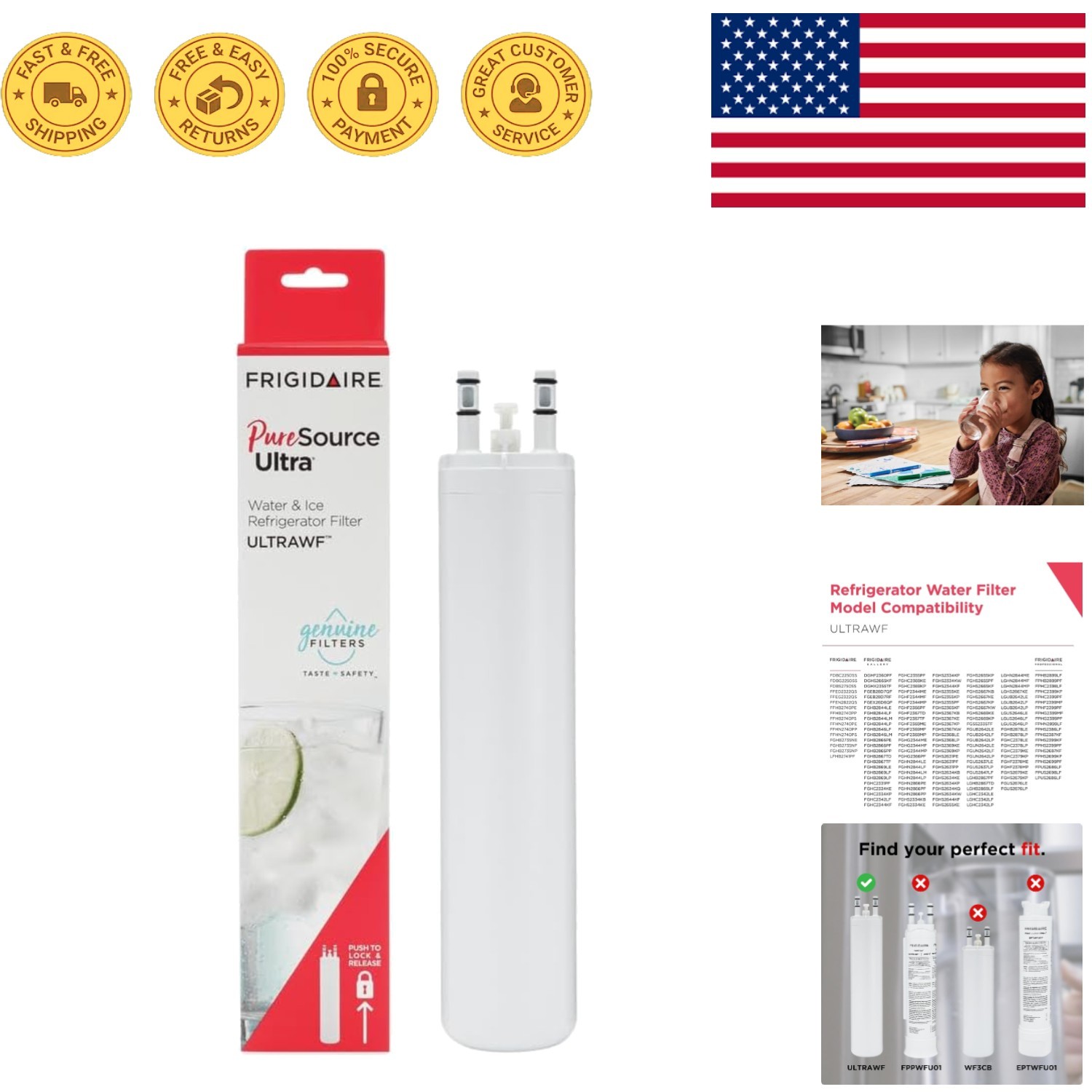 PureSource Ultra Water Filter by Frigidaire – Clean, Safe Drinking Water 1 Count