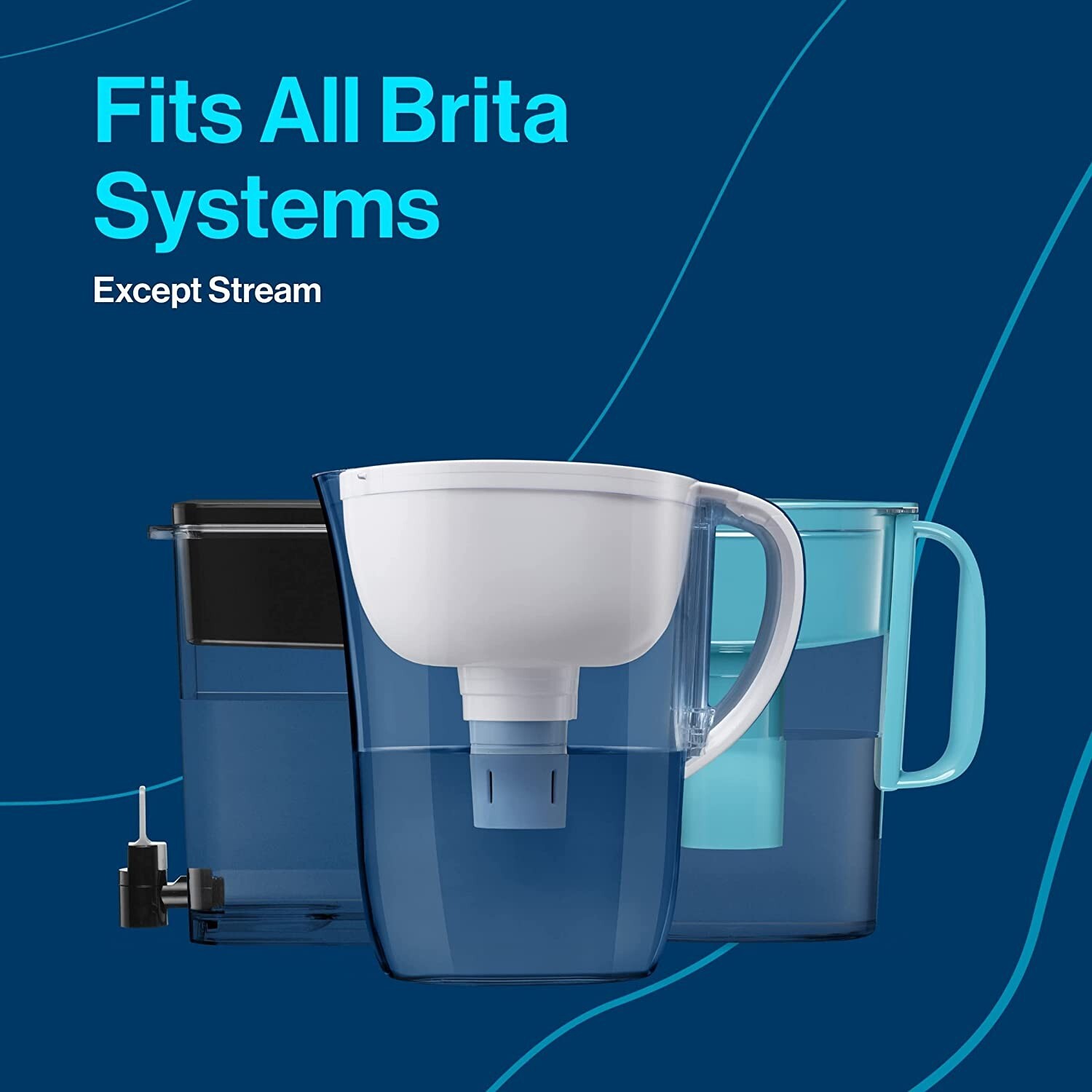 Brita XL Water Filter Dispenser for Tap and Drinking Water with 1 Elite Filter