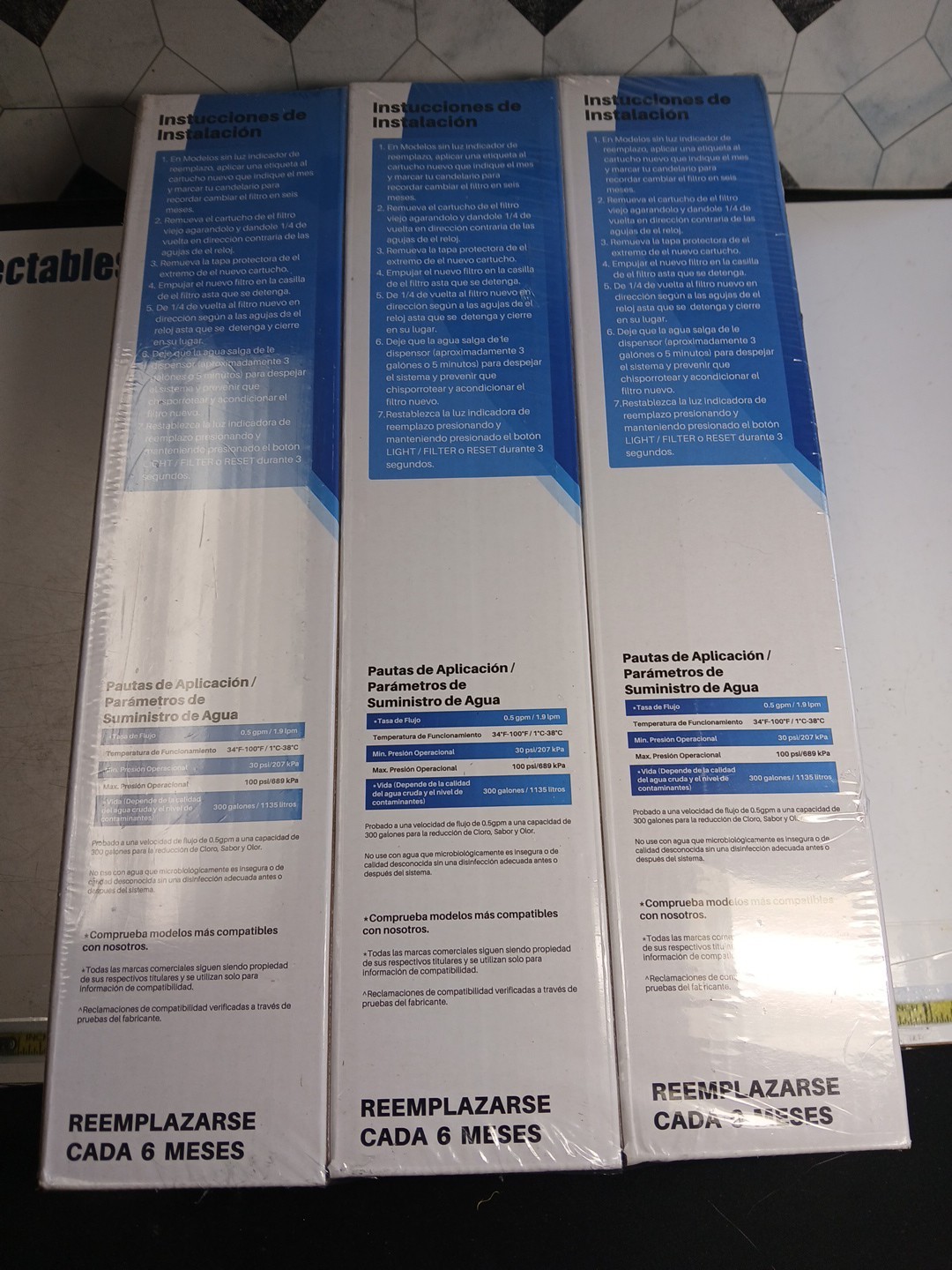 3 Pack Icepure Water Filter for LG LT600P Kenmore RWF1000A WF300 469990