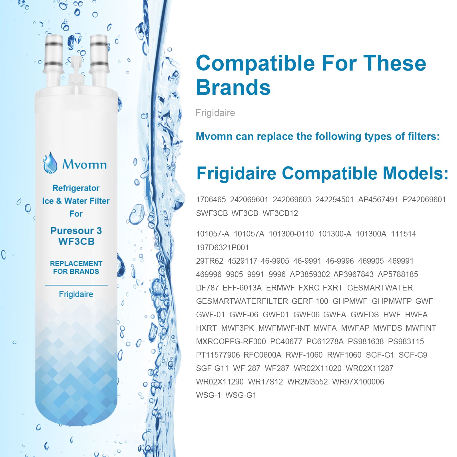 4 Pack Frigidaire WF3CB PureSource 3 Replacement Refrigerator Water Filter