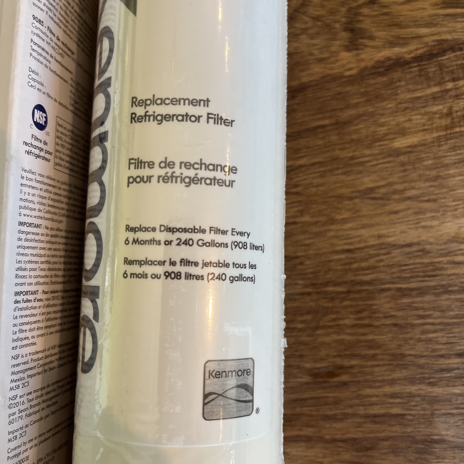 Kenmore 9085 Replacement Refrigerator Water Filter (4609085) – 1-PACK NEW