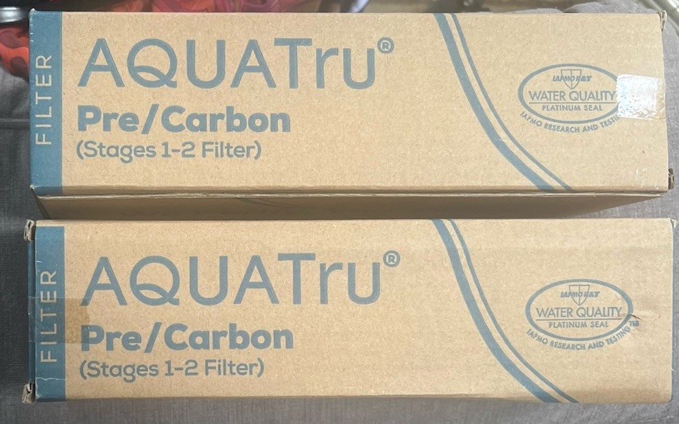 AQUATRU PRE/CARBON (STAGES 1-2 FILTER) LOT OF 2~NEW