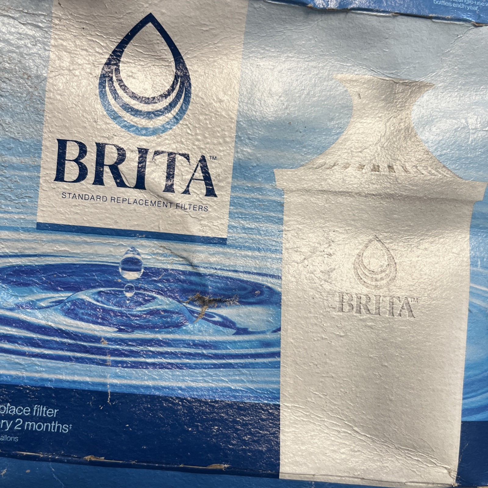 BRITA STANDARD WATER FILTER REPLACEMENT, 4 COUNT WHITE Pitcher Dispenser