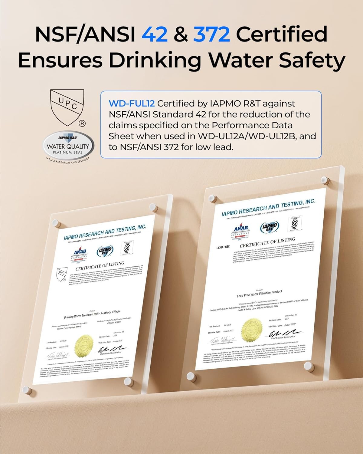 Waterdrop FUL12 Under Sink Water Filter Replacement for 10UA/B PRO/UL12A/B