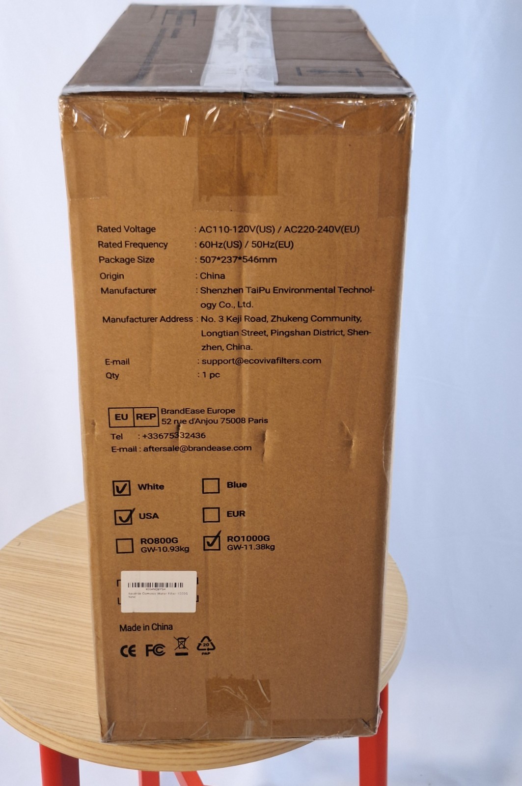 Ecoviva 1000GPD Under Sink Reverse Osmosis Water Filter Filtration System