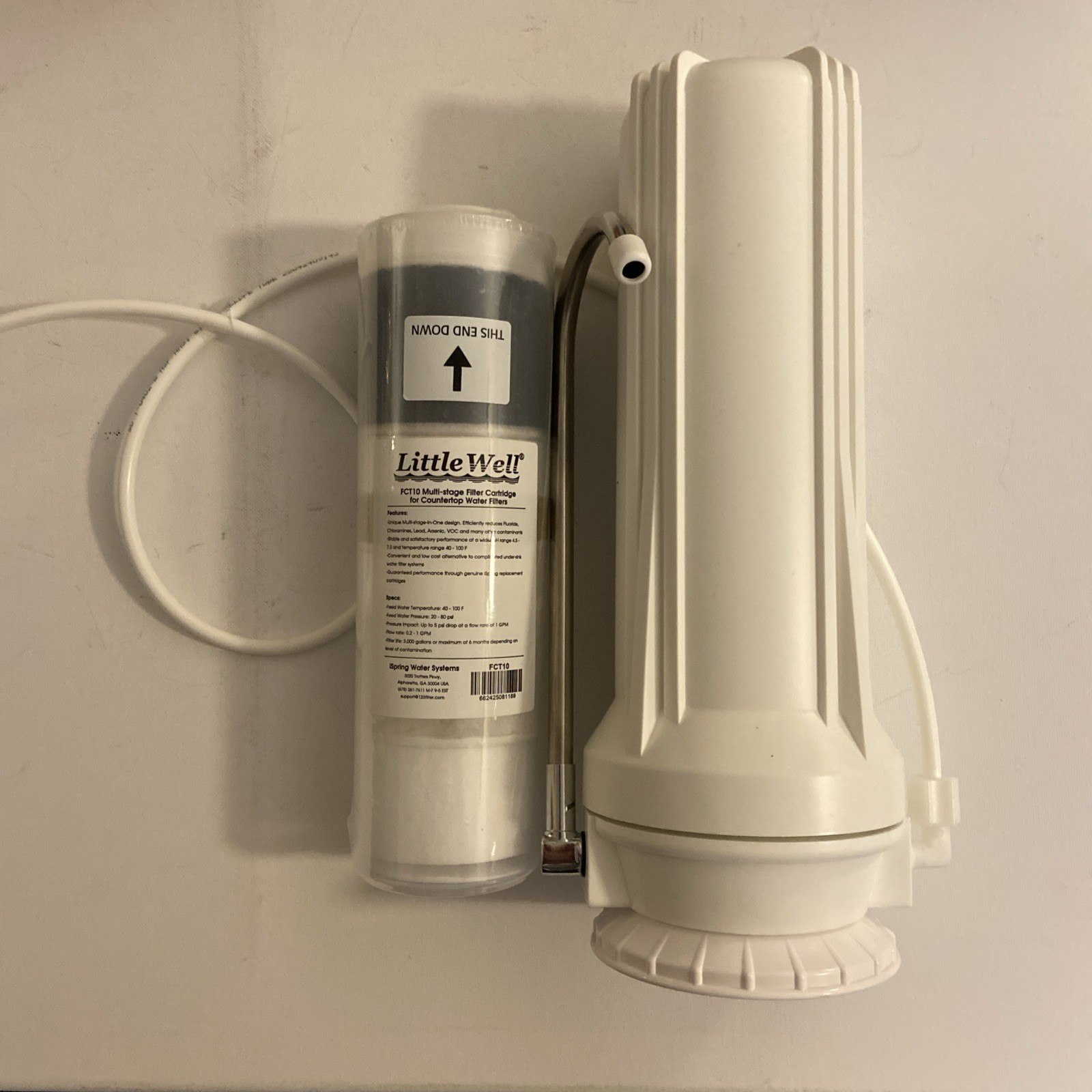 iSPRING MULTI-STAGE COUNTERTOP DRINKING WATER FILTER SYSTEM w NEW SEALED FILTER
