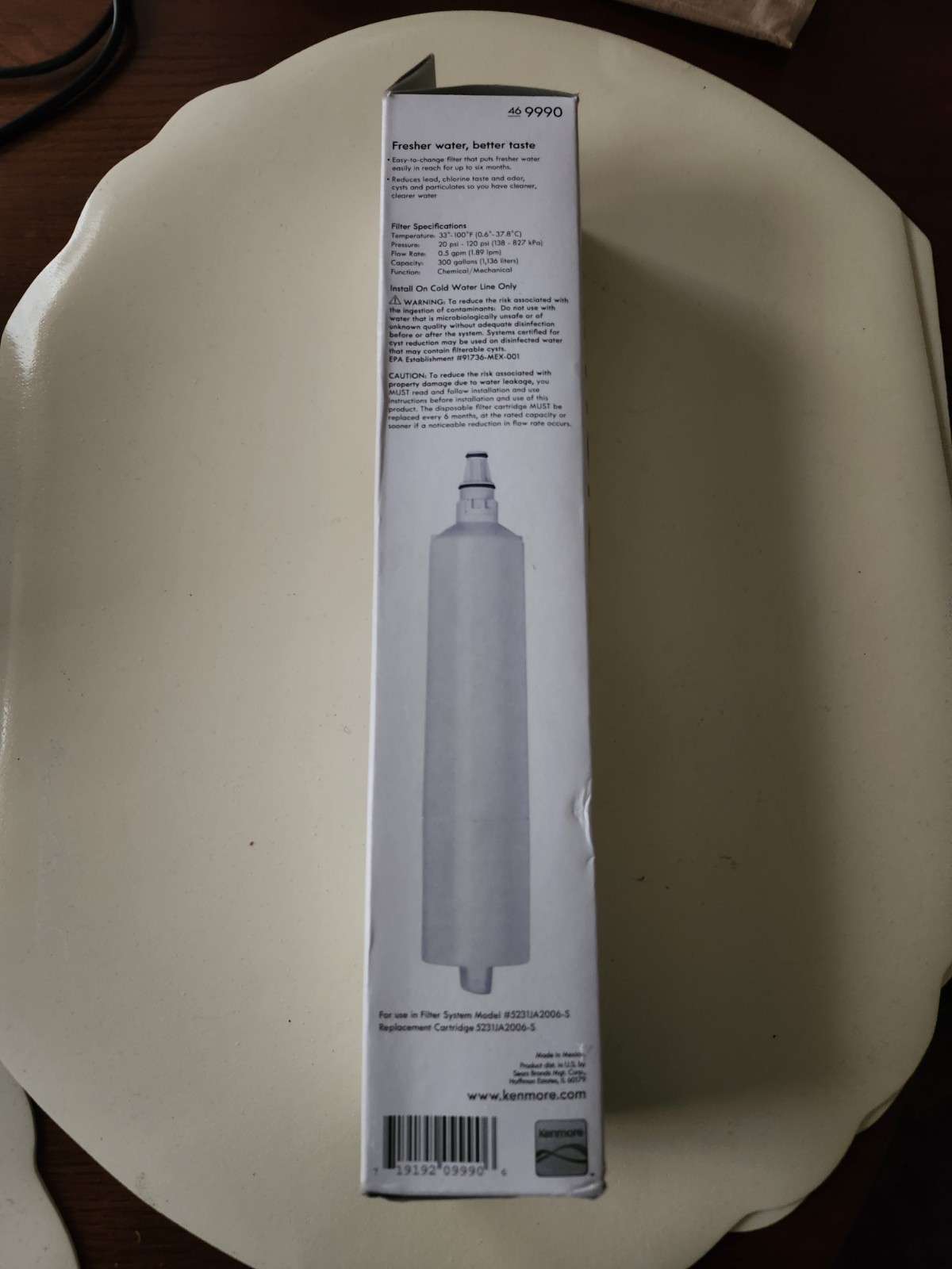 Kenmore Clear! 469990 Premium Refrigerator Filter – New & Sealed