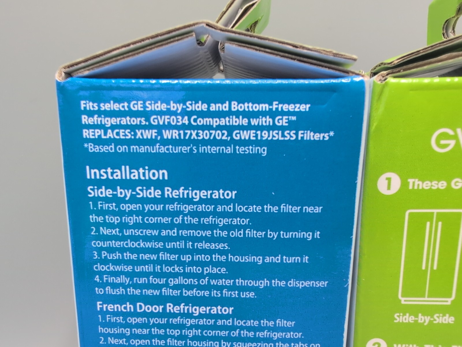 2 Packs GREAT VALUE GE XWF Refrigerator Water Filter Replacement GVF034 New