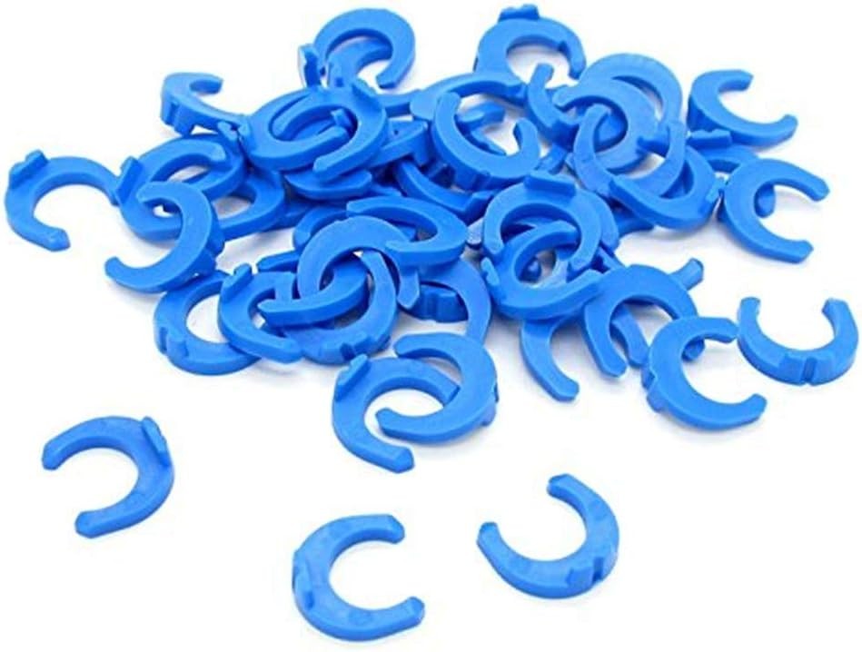 Blue Clip For Locking Quick Connect Fittings 1/4″ 50 Count (Pack of 1),